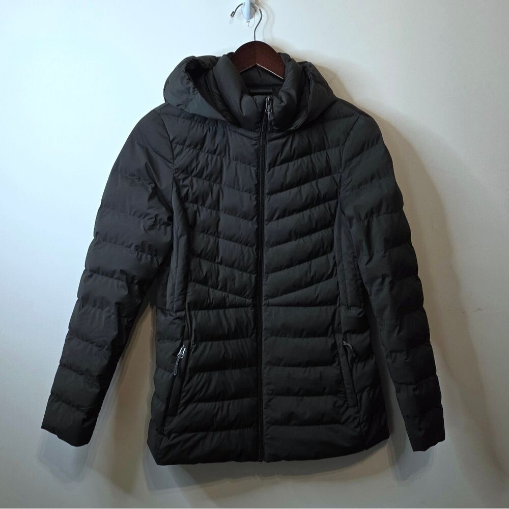 32 Degrees Heat Brown Puffer Quilted Hooded Jacket Size Medium